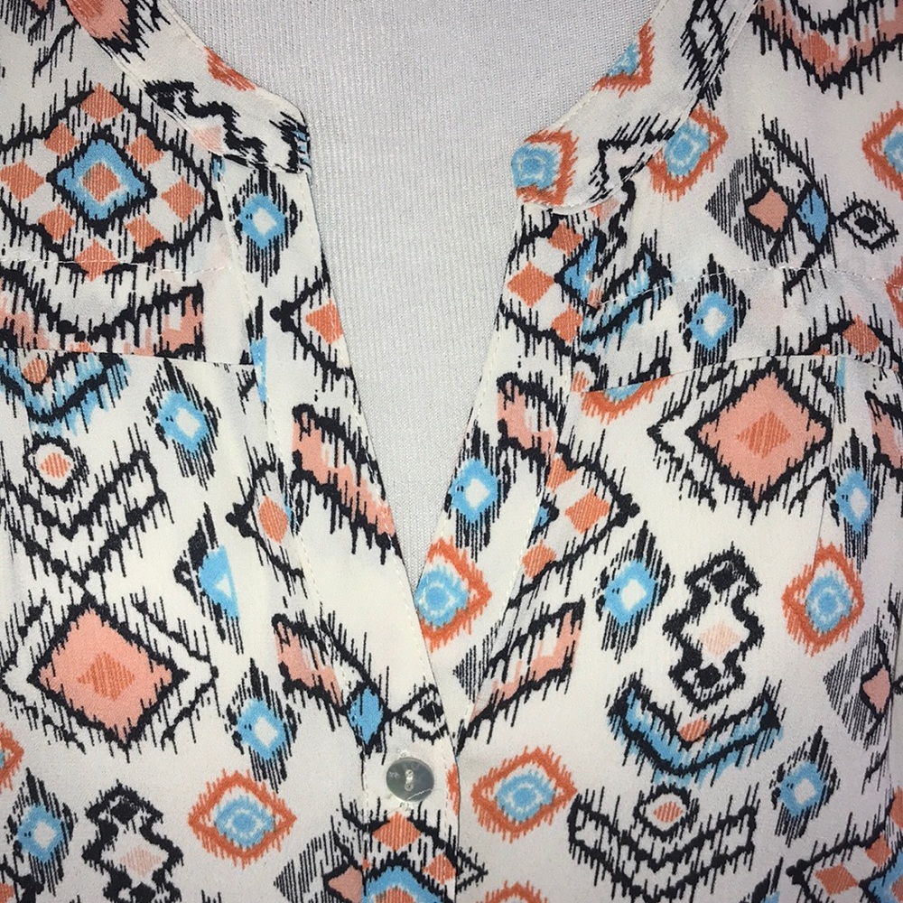 Multicolored Button Down Top. - image 3